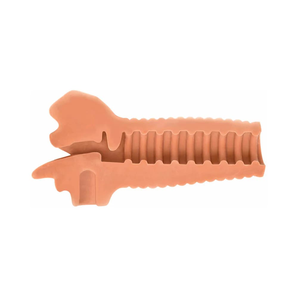 Curve Toys Mistress Perfect Suck Selene Vibrating Deep Throat Mouth Stroker Tan thumbnail