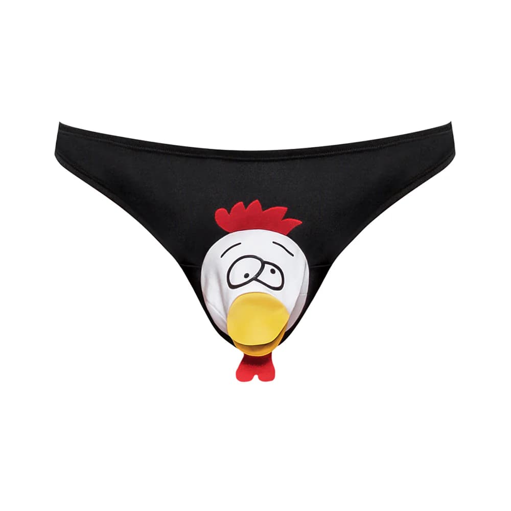 Male Power Novelty Choke The Chicken Bikini Underwear Black O/S thumbnail