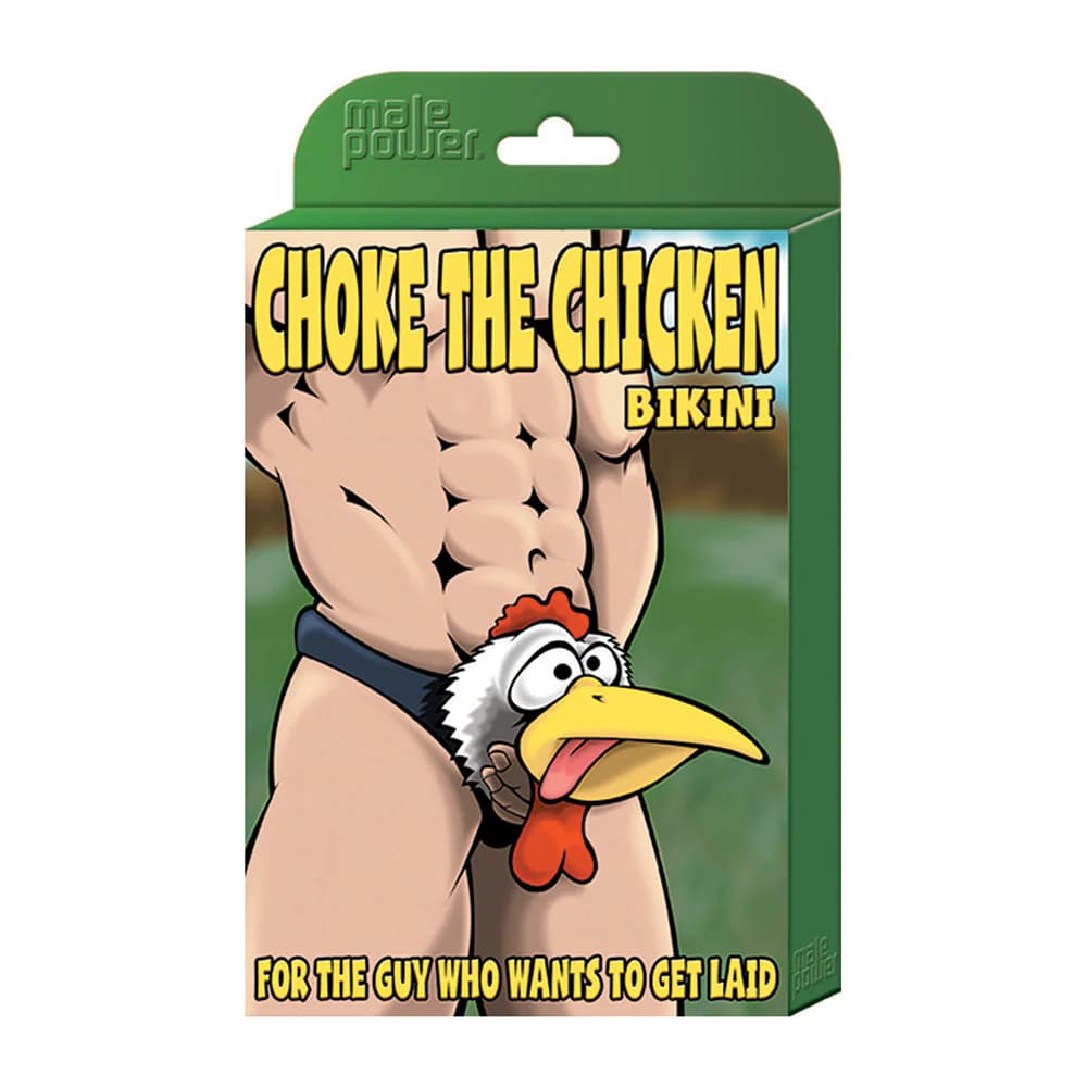 Male Power Novelty Choke The Chicken Bikini Underwear Black O/S thumbnail