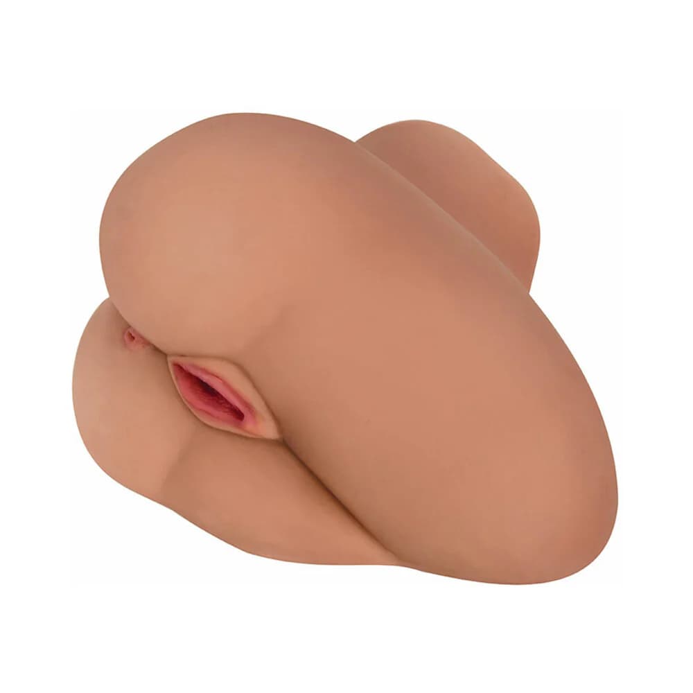 Curve Toys Mistress Perfect Fuck Alexis Side Saddle Vibrating Dual Entry Masturbator Tan thumbnail