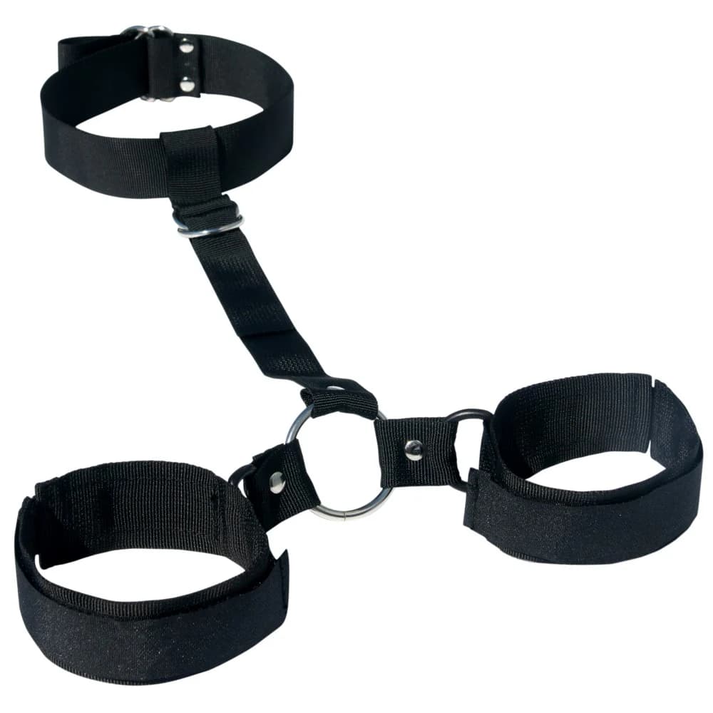 Sportsheets Sex & Mischief Shadow Adjustable Neck & Wrist Restraint Black thumbnail