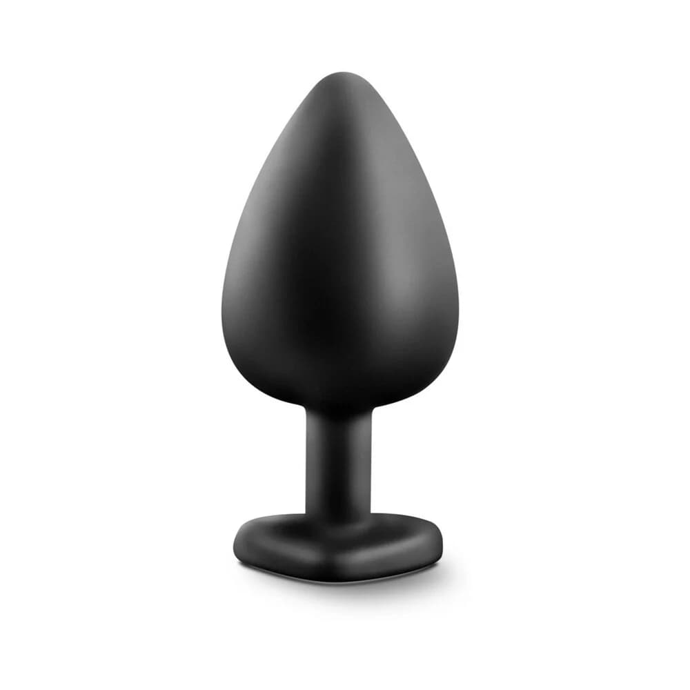 Temptasia Bling Anal Plug with Heart-Shaped Gem Base Large Black thumbnail