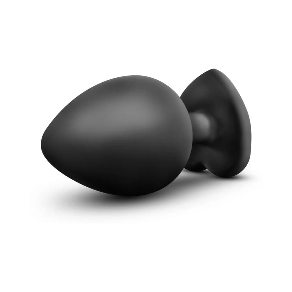 Temptasia Bling Anal Plug with Heart-Shaped Gem Base Large Black thumbnail