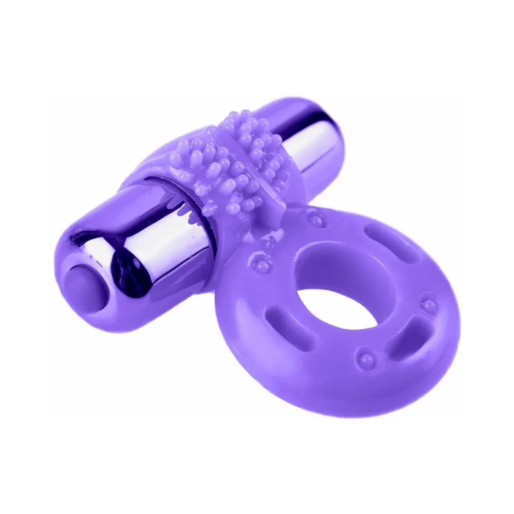 Neon 3-Piece Silicone Vibrating Couples Kit Purple thumbnail