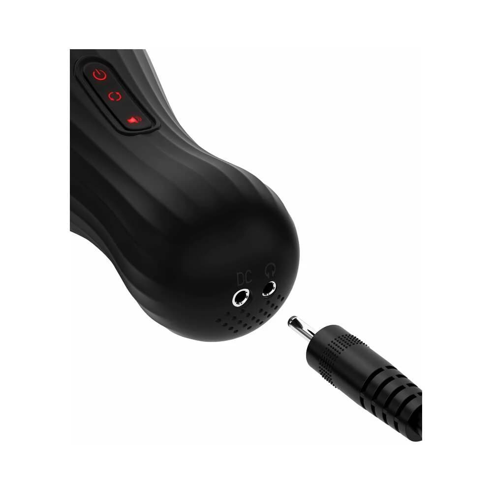 PDX Elite Talk Dirty Rotobator Rechargeable Rotating Masturbator Clear/Black thumbnail