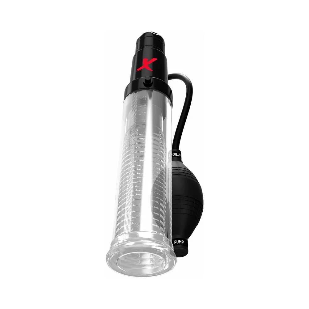 PDX Elite Suck-N-Pump Vibrating Penis Pump & Stroker Clear thumbnail