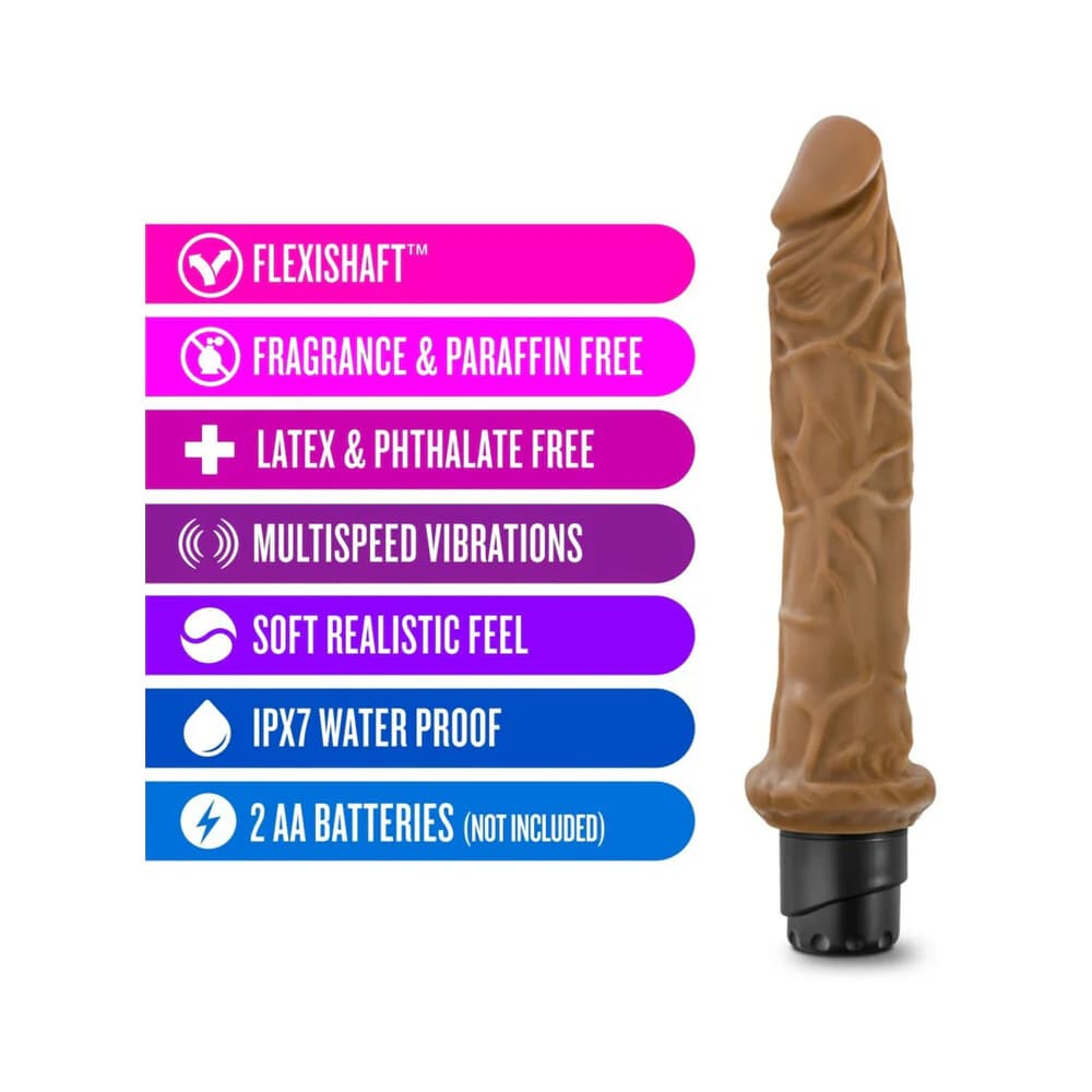 Dr. Skin Cock Vibe 8 Realistic 9.75 in. Vibrating Dildo Tan thumbnail