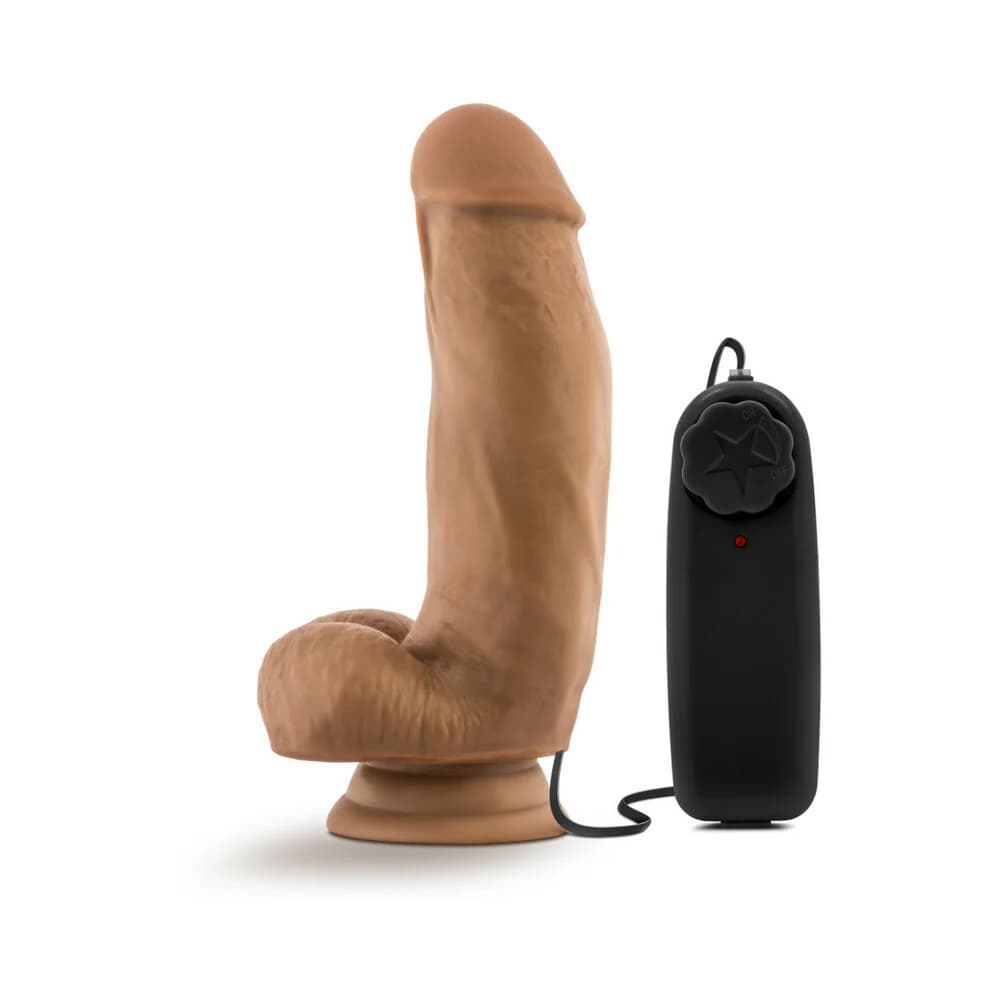 Loverboy MMA Fighter Remote-Controlled 7 in. Vibrating Dildo with Balls Tan thumbnail