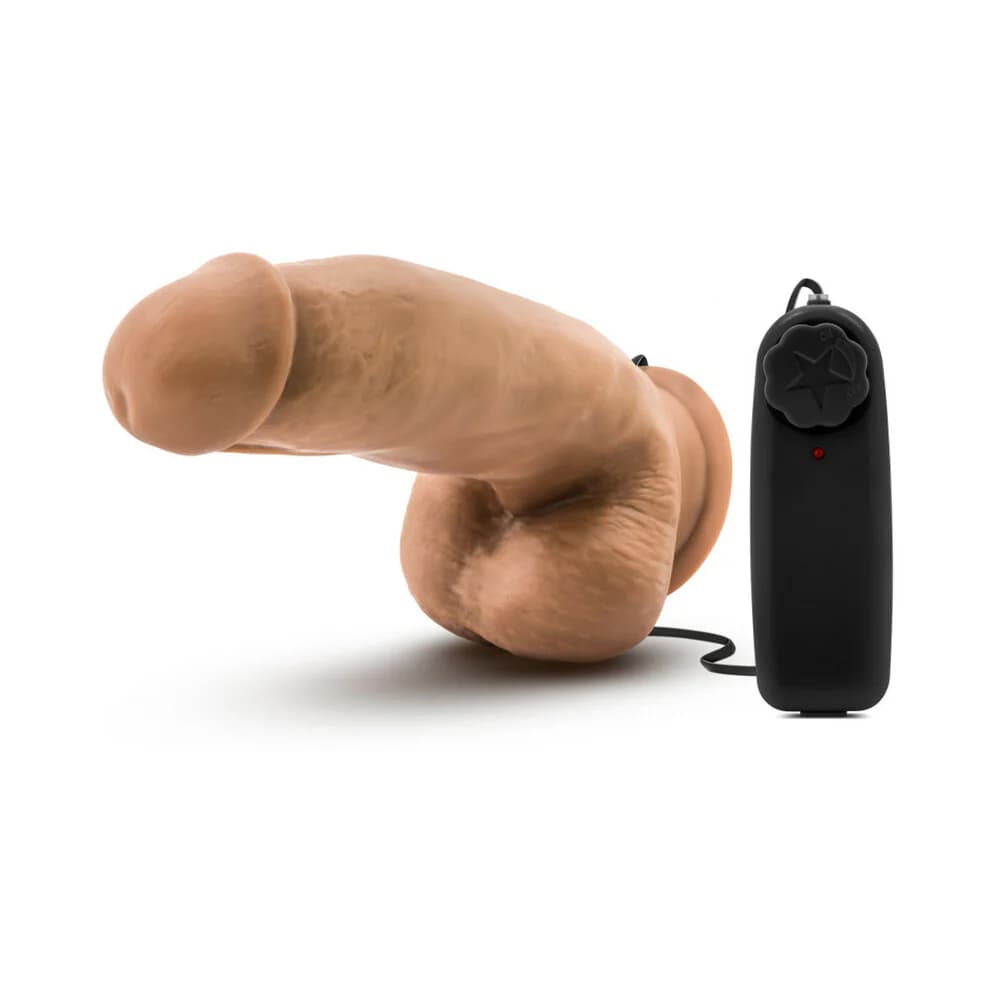 Loverboy MMA Fighter Remote-Controlled 7 in. Vibrating Dildo with Balls Tan thumbnail