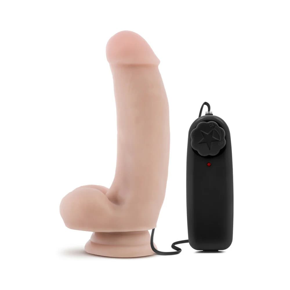 Loverboy The Quarterback 7 in. Vibrating Dildo with Balls Beige thumbnail