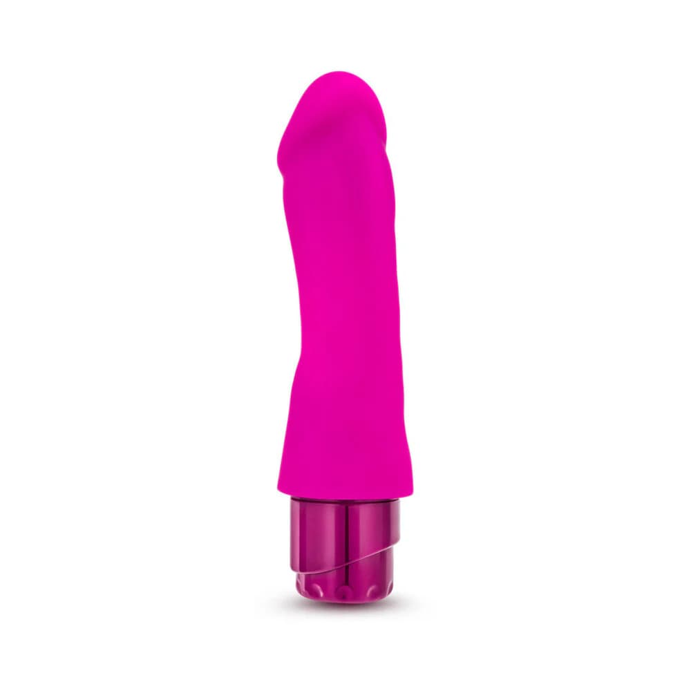 Luxe Marco 7.75 in. Silicone Vibrating Dildo Pink thumbnail