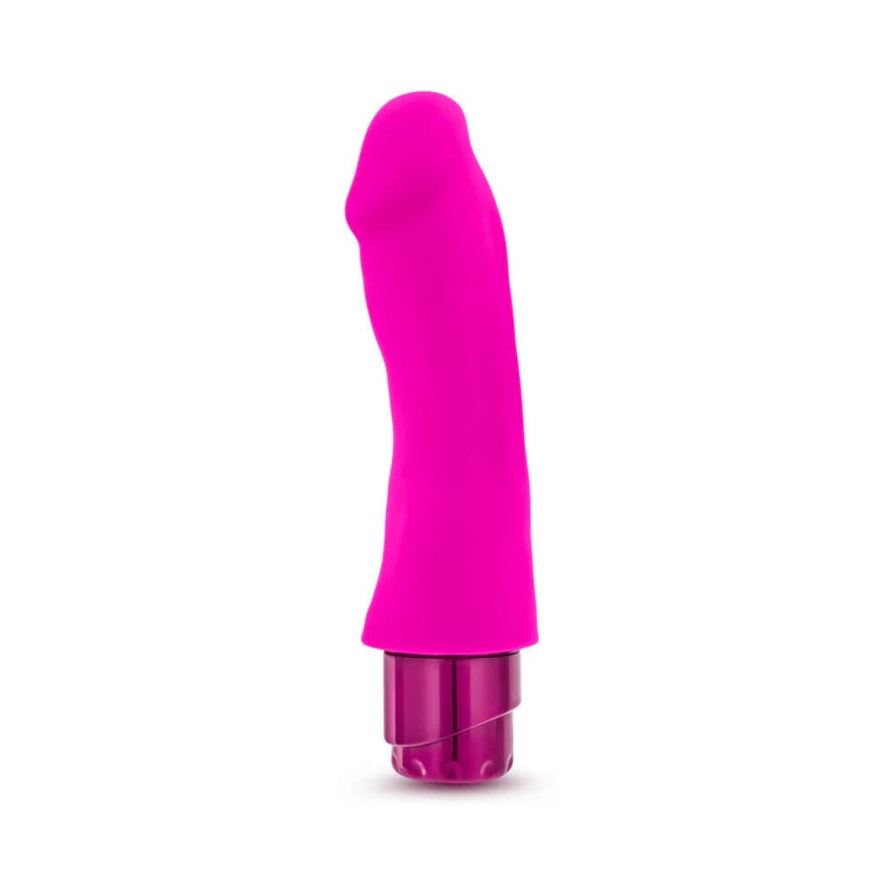 Luxe Marco 7.75 in. Silicone Vibrating Dildo Pink thumbnail