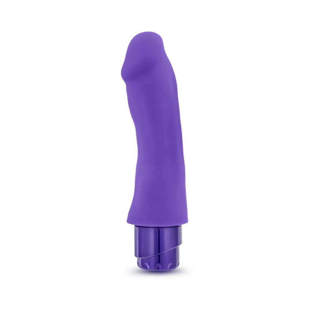 Luxe Marco 7.75 in. Silicone Vibrating Dildo Purple thumbnail
