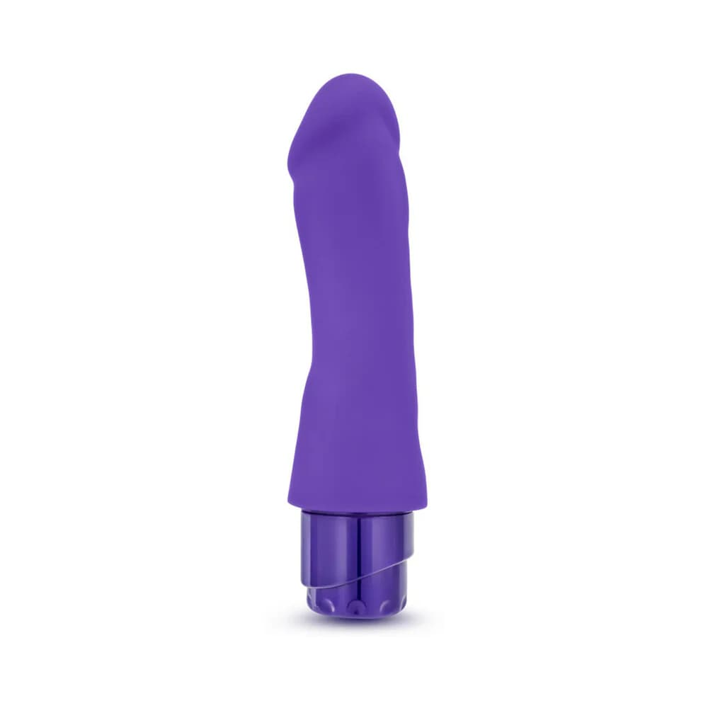 Luxe Marco 7.75 in. Silicone Vibrating Dildo Purple thumbnail