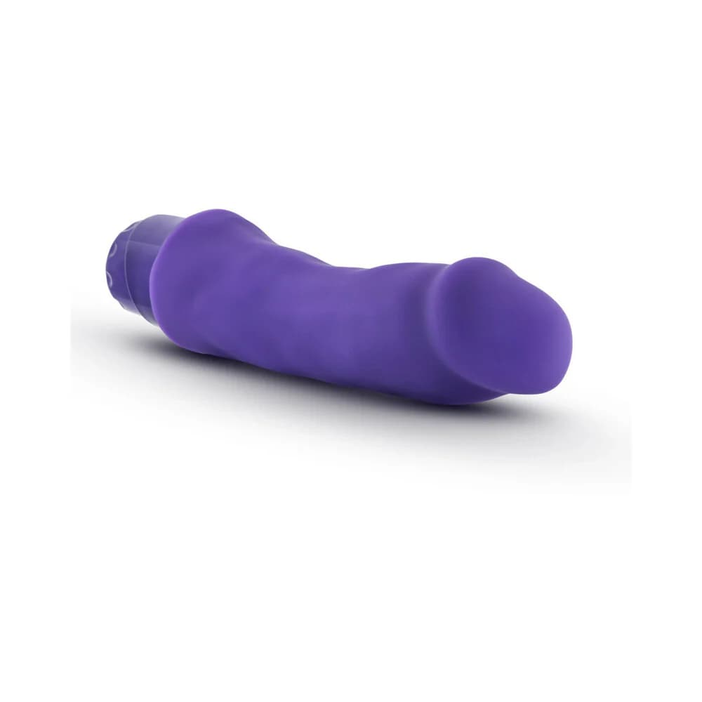Luxe Marco 7.75 in. Silicone Vibrating Dildo Purple thumbnail