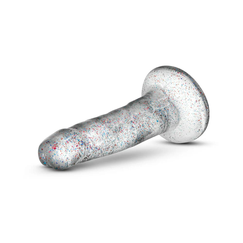 Naturally Yours 5.5 in. Glitter Dong Realistic Dildo Sparkling Clear thumbnail