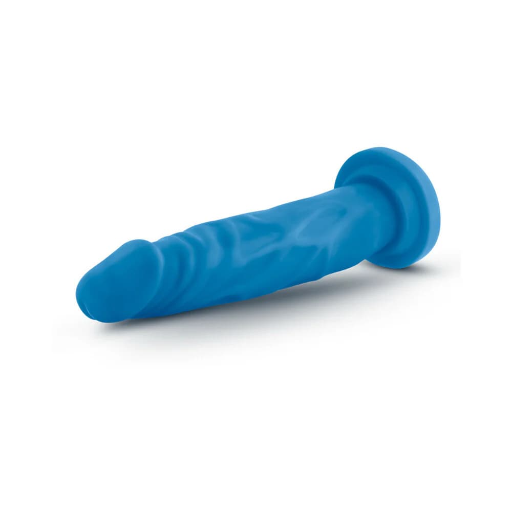 Neo 7.5 in. Dual Density Dildo Neon Blue thumbnail