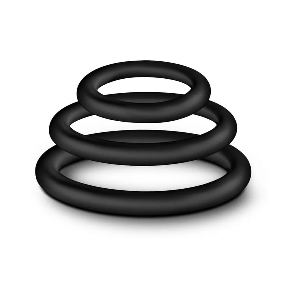 Performance VS4 Pure Premium Silicone Cockrings 3-Pack Set Black thumbnail