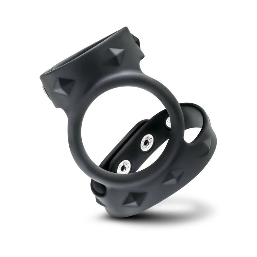 Performance VS8 Silicone Double Cock & Ball Strap Black thumbnail