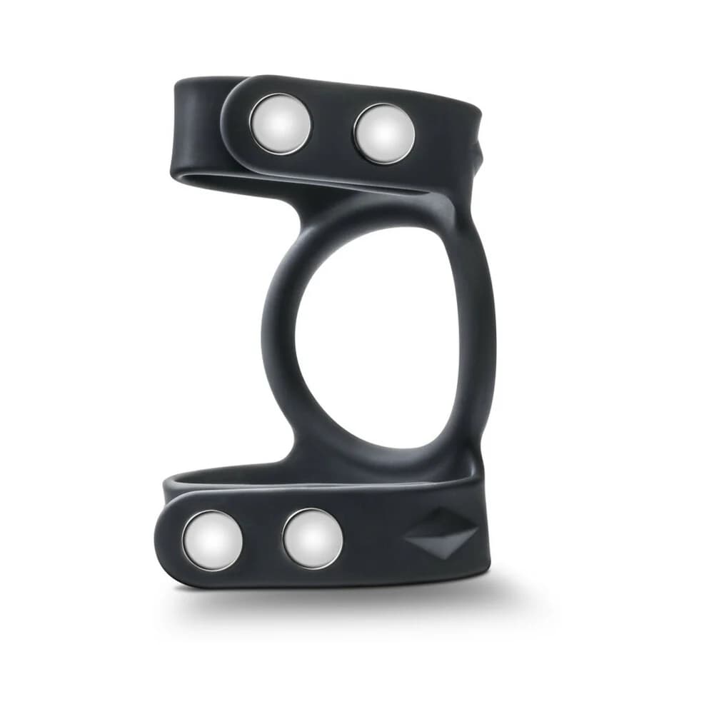Performance VS8 Silicone Double Cock & Ball Strap Black thumbnail