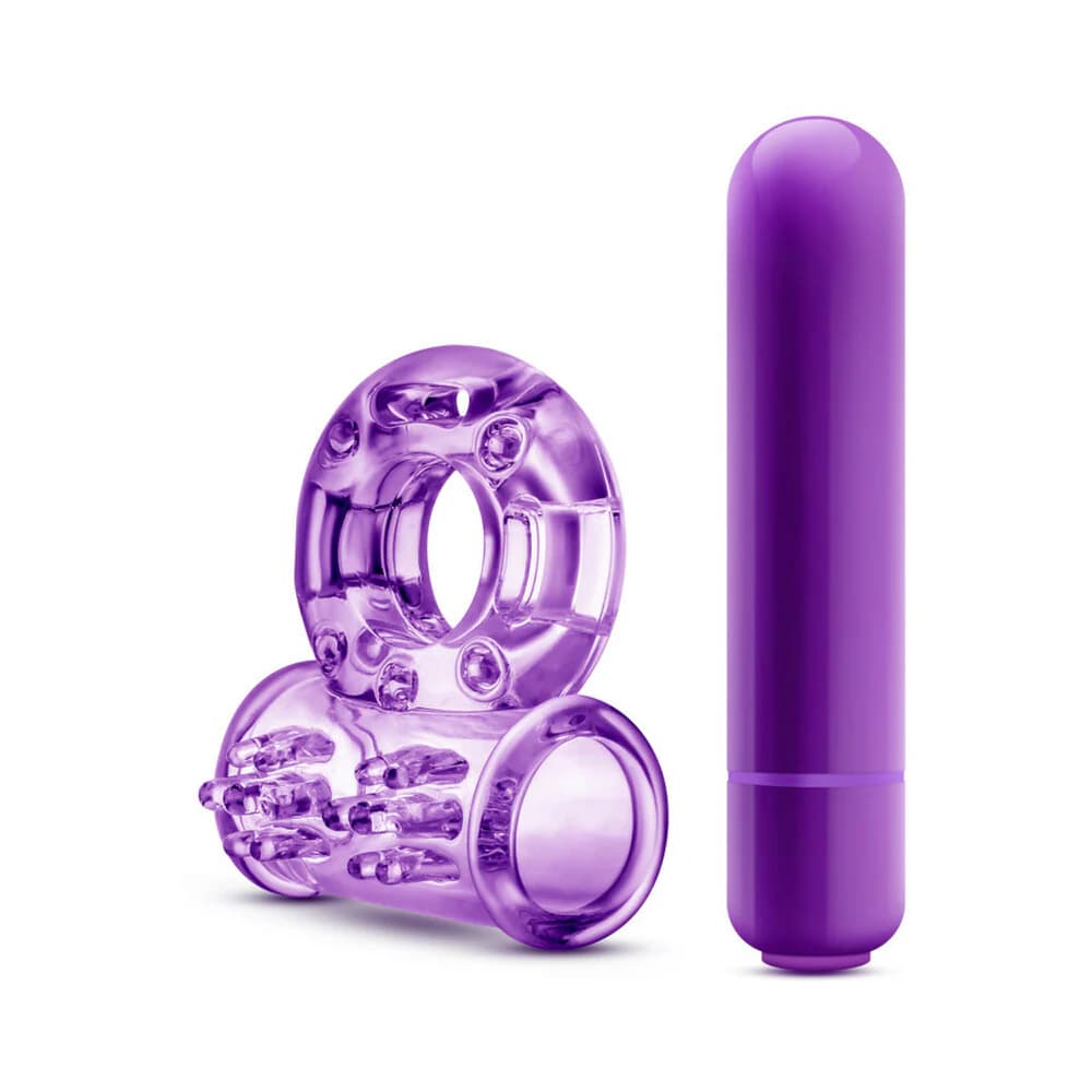 Play with Me Couples Play Vibrating Cockring Purple thumbnail
