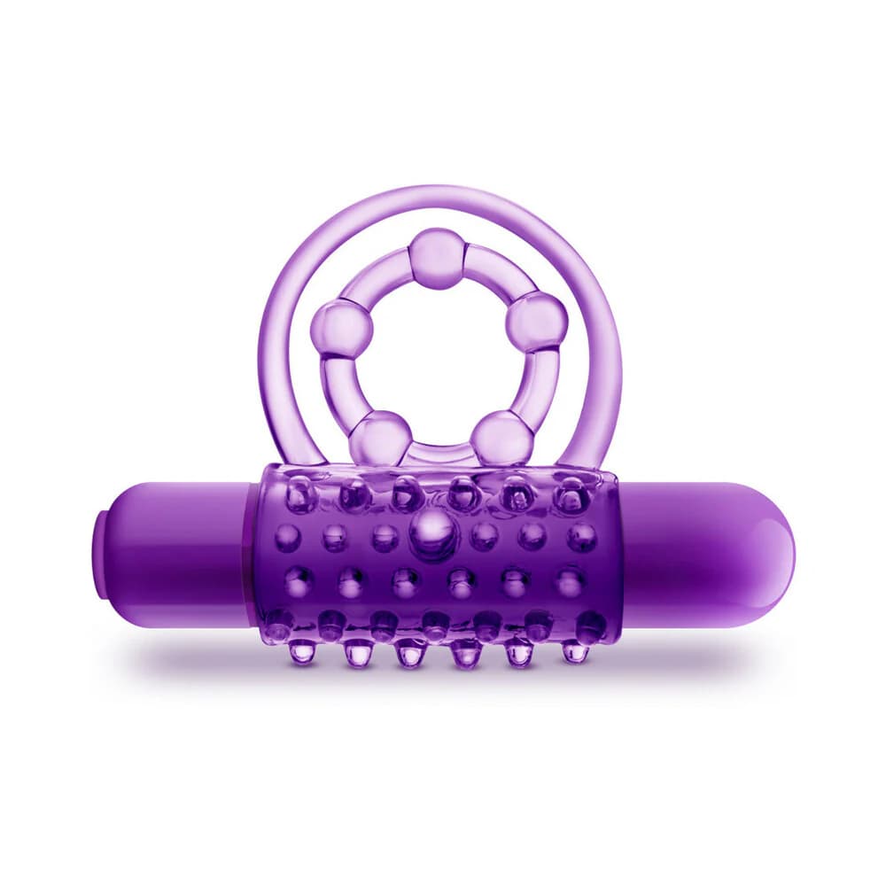 Play with Me The Player Vibrating Double Strap Cockring Purple thumbnail