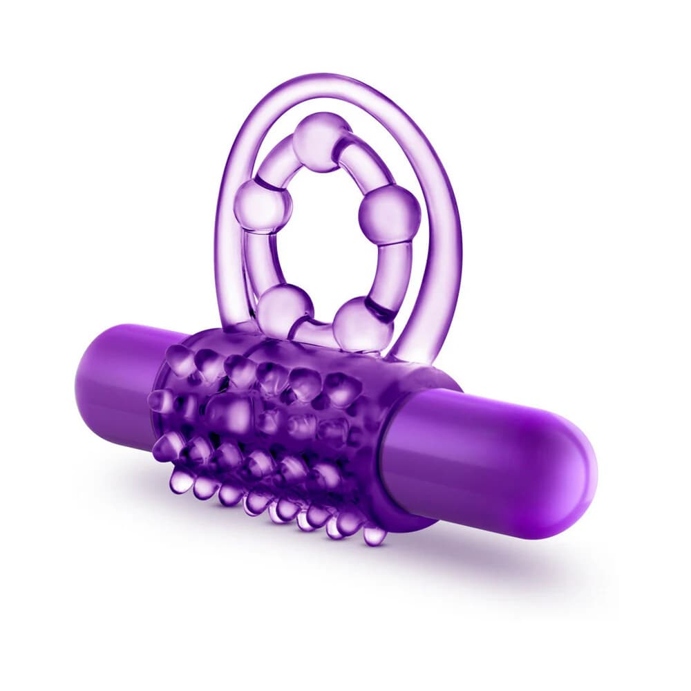 Play with Me The Player Vibrating Double Strap Cockring Purple thumbnail
