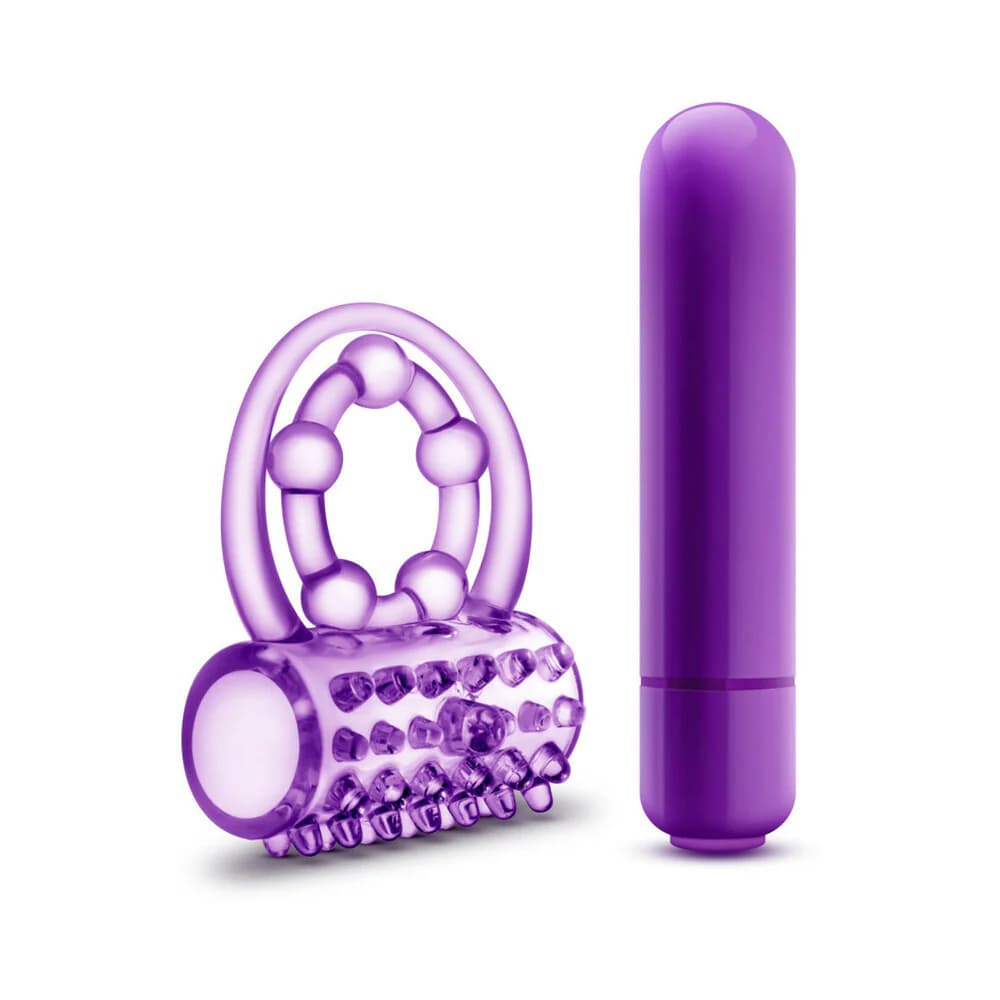 Play with Me The Player Vibrating Double Strap Cockring Purple thumbnail
