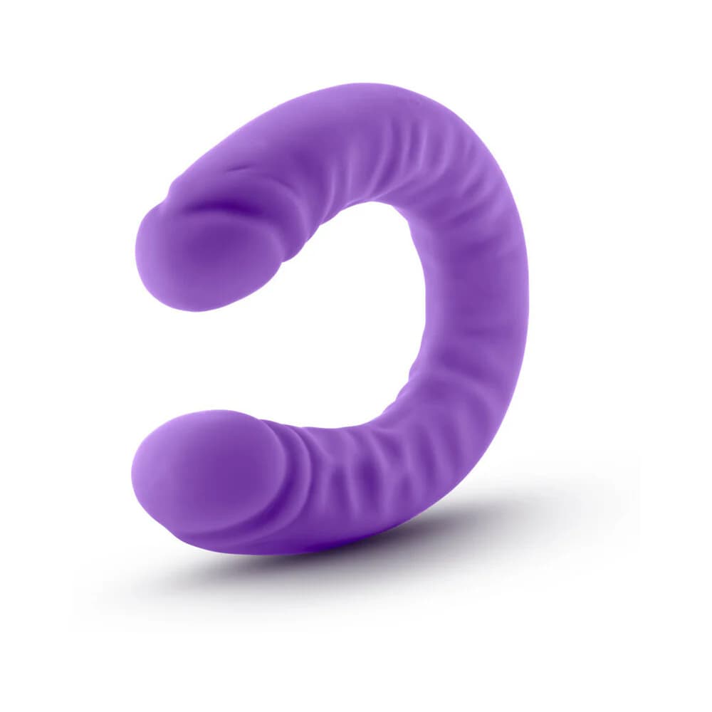 Ruse Realistic 18 in. Silicone Slim Double Dong Dual Ended Dildo Purple thumbnail
