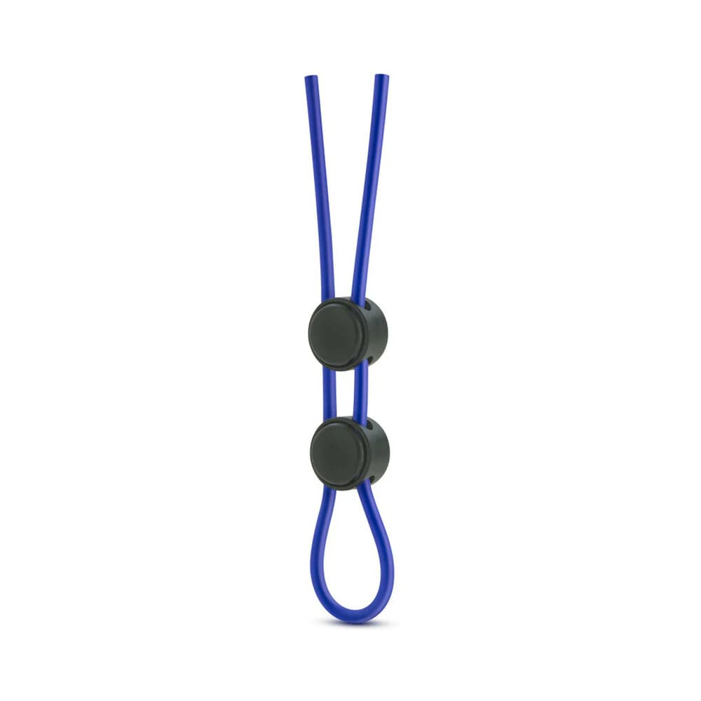 Stay Hard Silicone Double Loop Lasso/Bolo Cockring Blue thumbnail