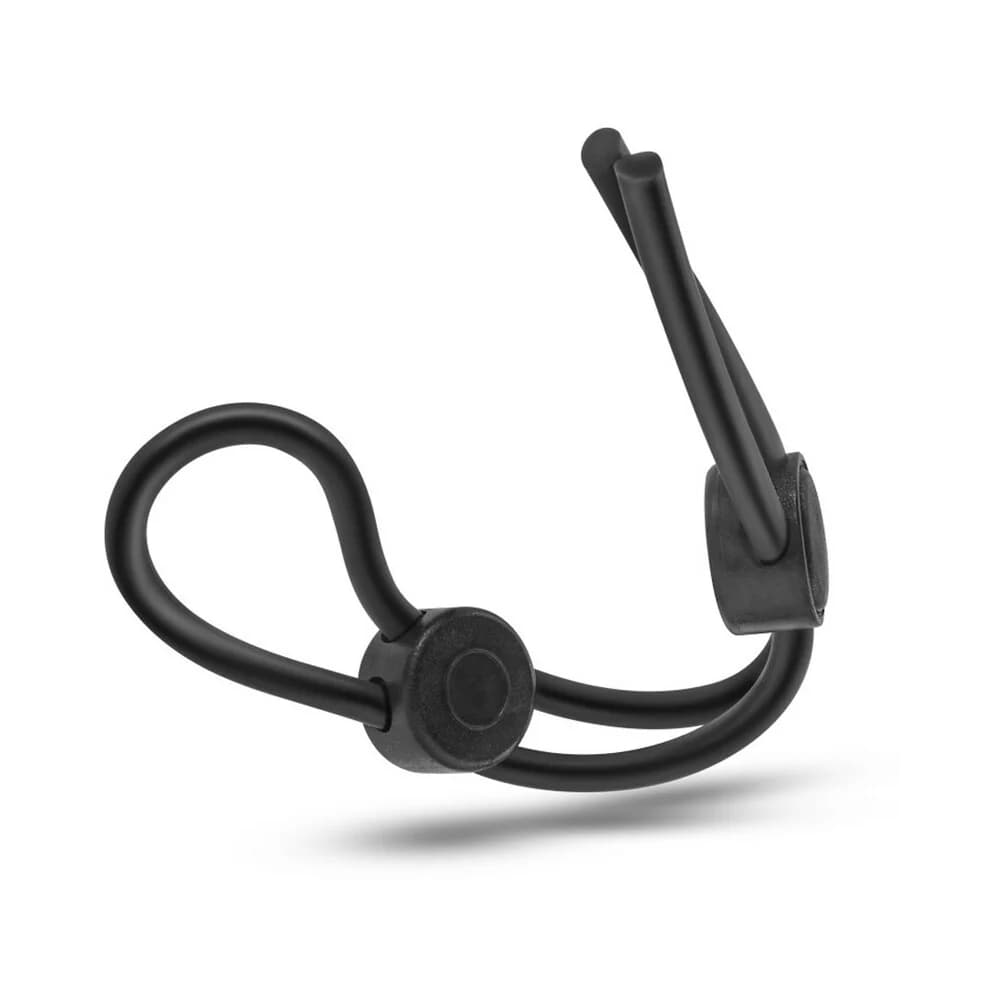 Stay Hard Silicone Double Loop Lasso/Bolo Cockring Black thumbnail
