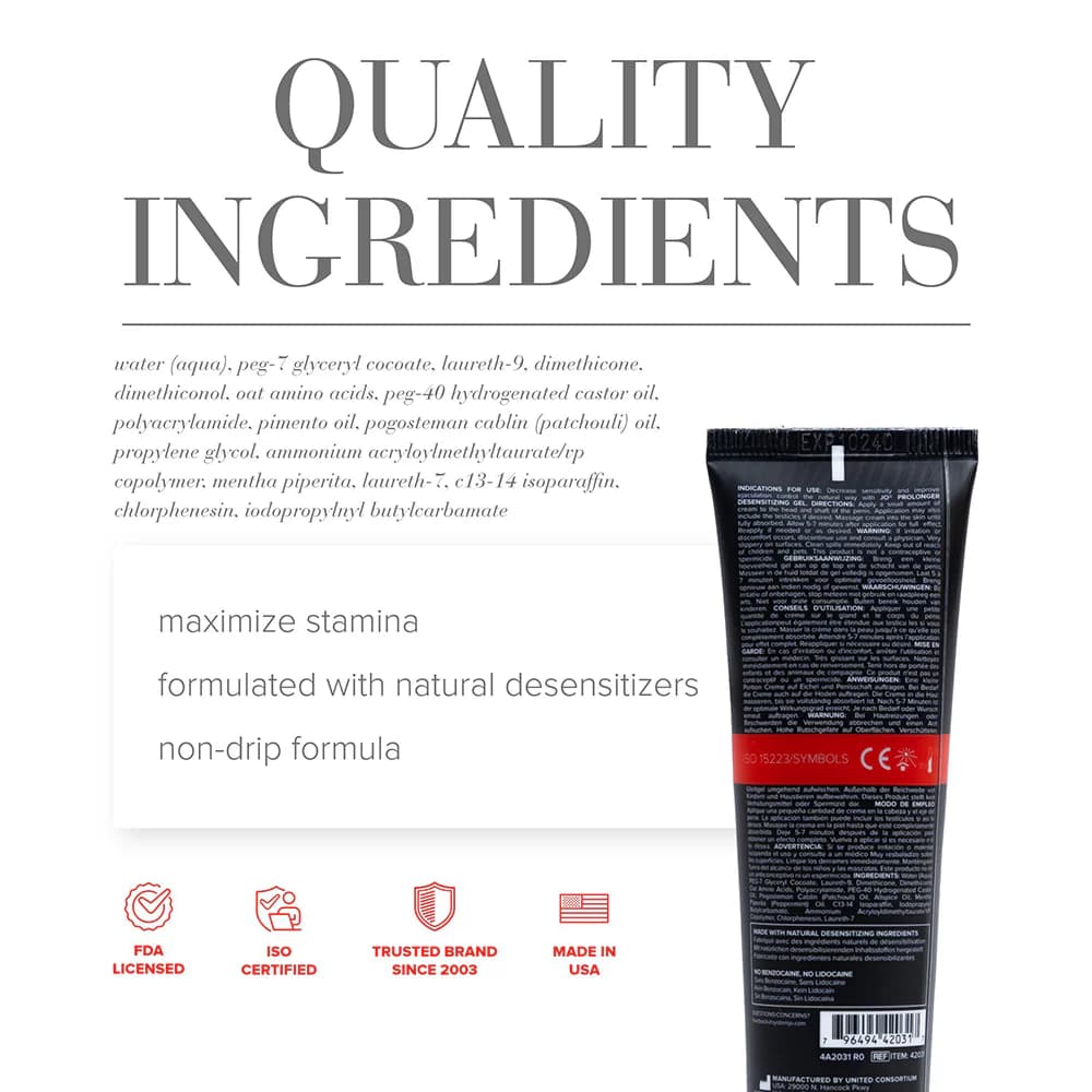 JO Prolonger Penile Desensitizing Gel 2 oz. thumbnail