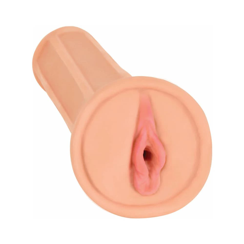 Curve Toys Mistress Perfect Pussy Taylor Vibrating Stroker with Simulated Pubic Bone Beige thumbnail