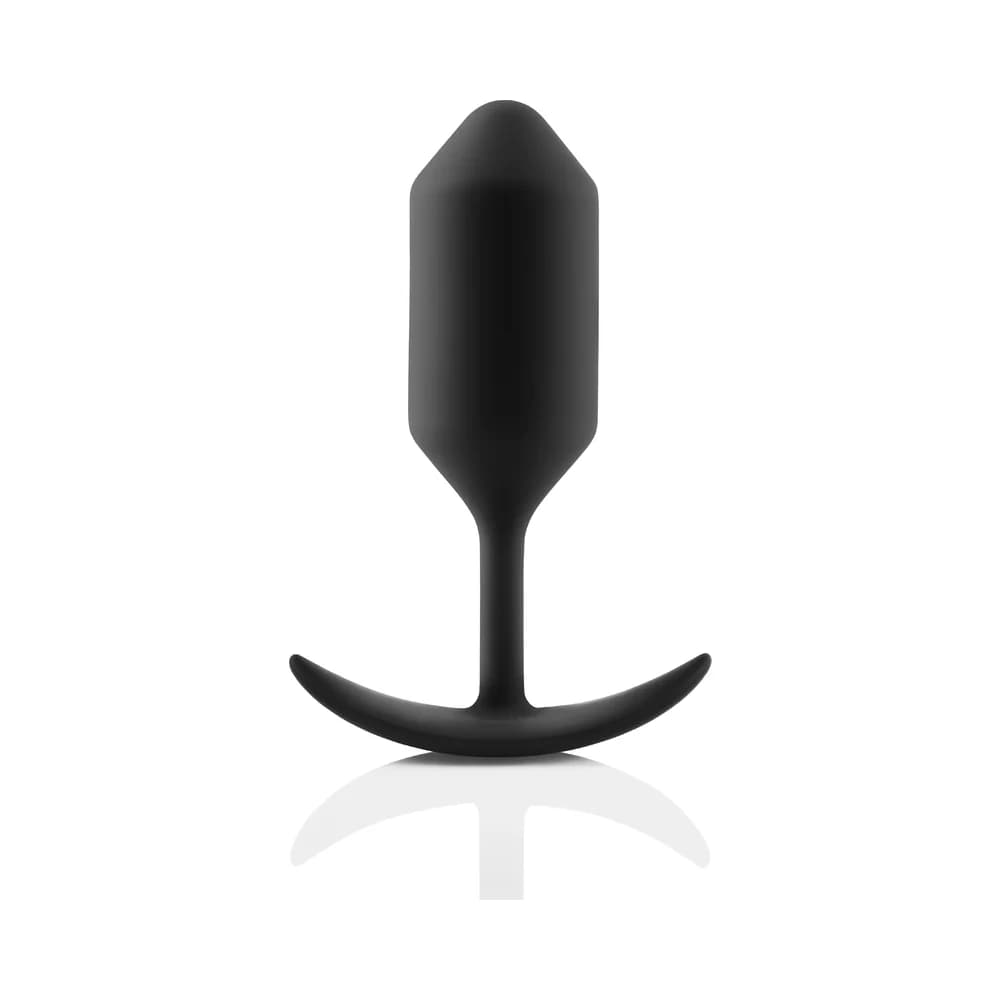 b-Vibe Snug Plug 3 Weighted Silicone Anal Plug Black thumbnail