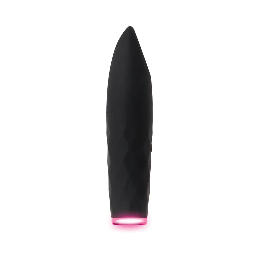 Evolved On The Spot Light-Up Rechargeable Silicone Bullet Vibrator Black thumbnail