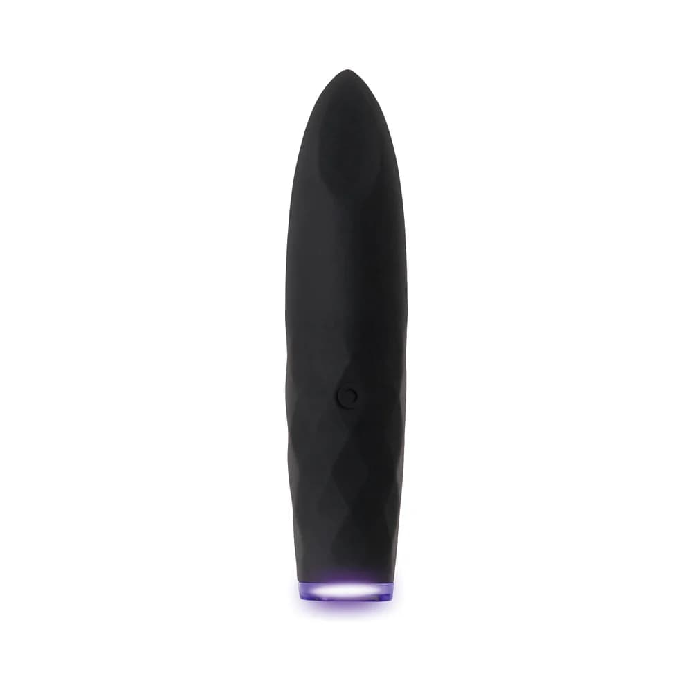 Evolved On The Spot Light-Up Rechargeable Silicone Bullet Vibrator Black thumbnail