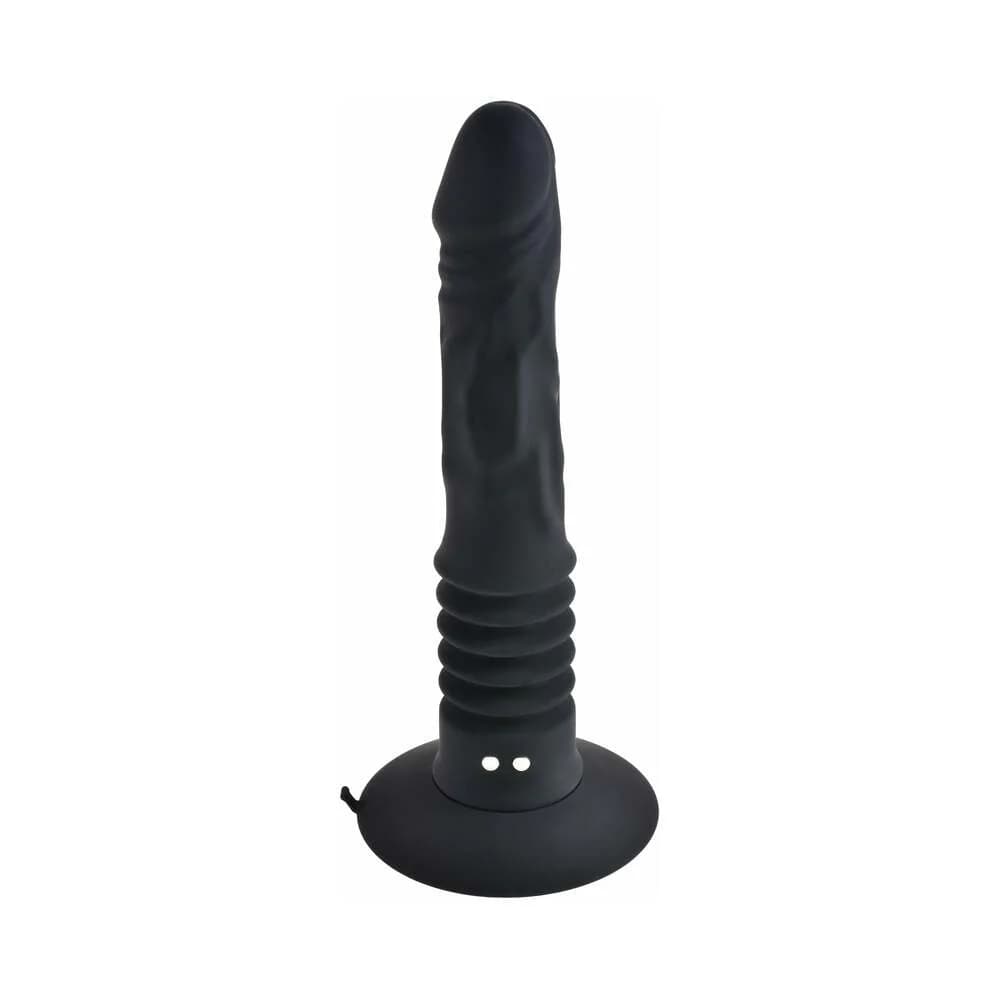 Anal Fantasy Elite Vibrating Ass Fucker 12 in. Thrusting Dildo With Suction Cup Black thumbnail