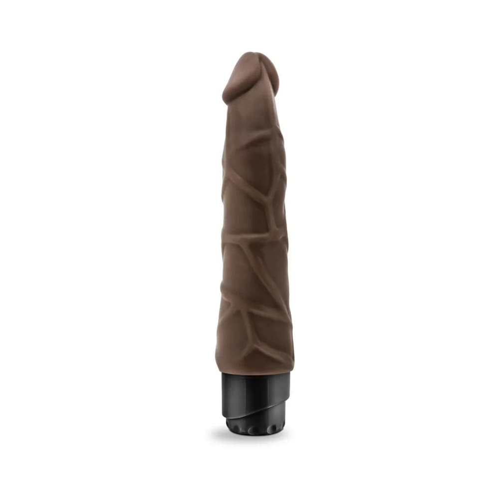 Dr. Skin Cock Vibe 1 Realistic 9 in. Vibrating Dildo Brown thumbnail