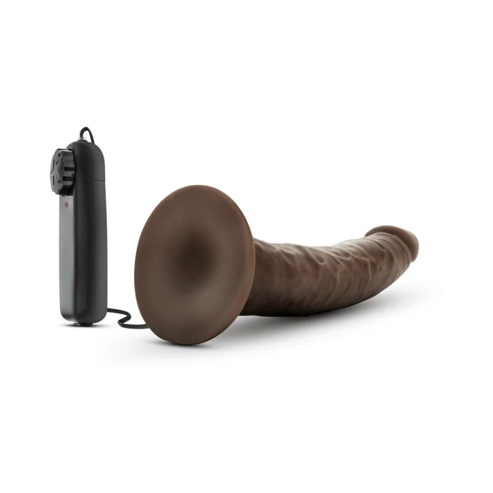 Dr. Skin Dr. Dave Realistic 7 in. Vibrating Dildo Brown thumbnail