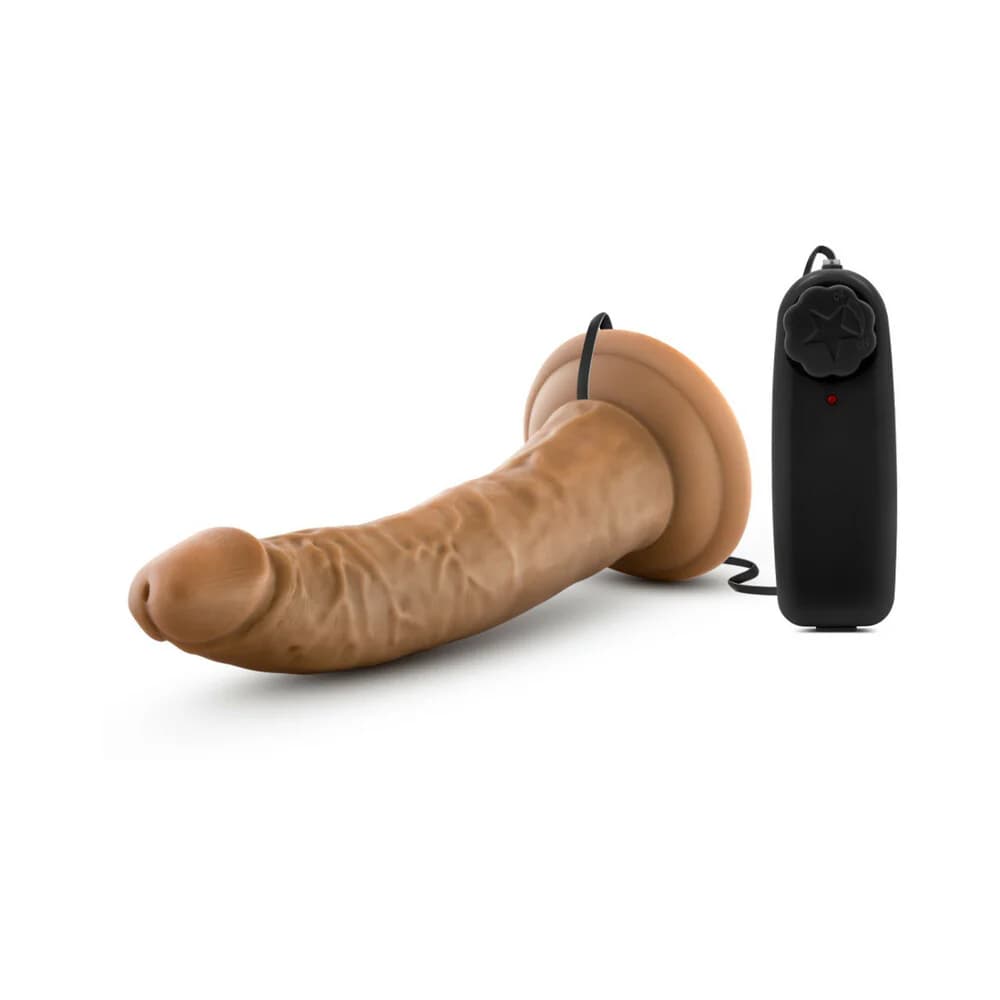 Dr. Skin Dr. Dave Realistic 7 in. Vibrating Dildo Tan thumbnail