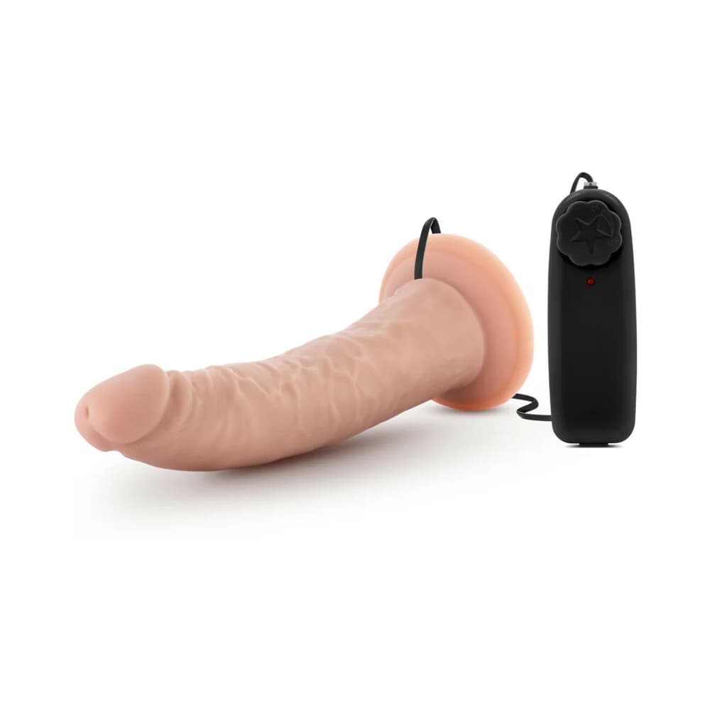 Dr. Skin Dr. Dave Realistic 7 in. Vibrating Dildo Beige thumbnail