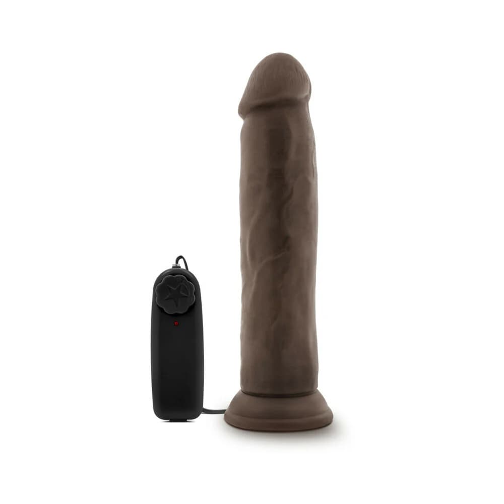 Dr. Skin Dr. Throb Realistic 9.5 in. Vibrating Dildo Brown thumbnail