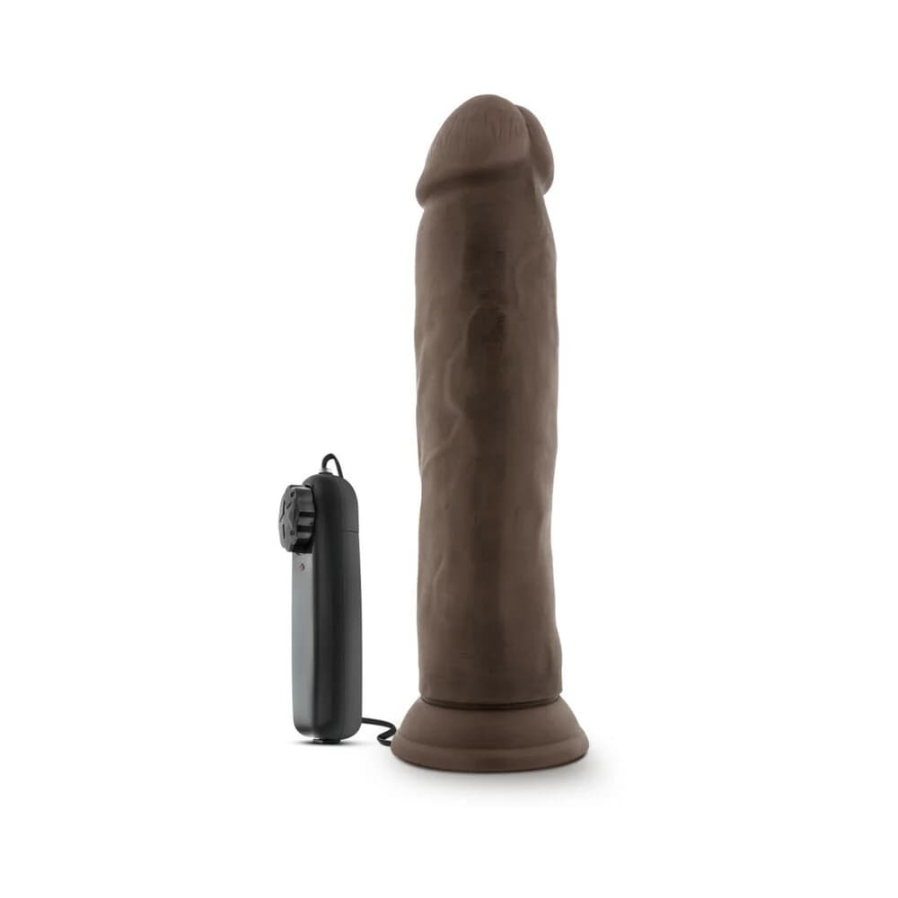 Dr. Skin Dr. Throb Realistic 9.5 in. Vibrating Dildo Brown thumbnail