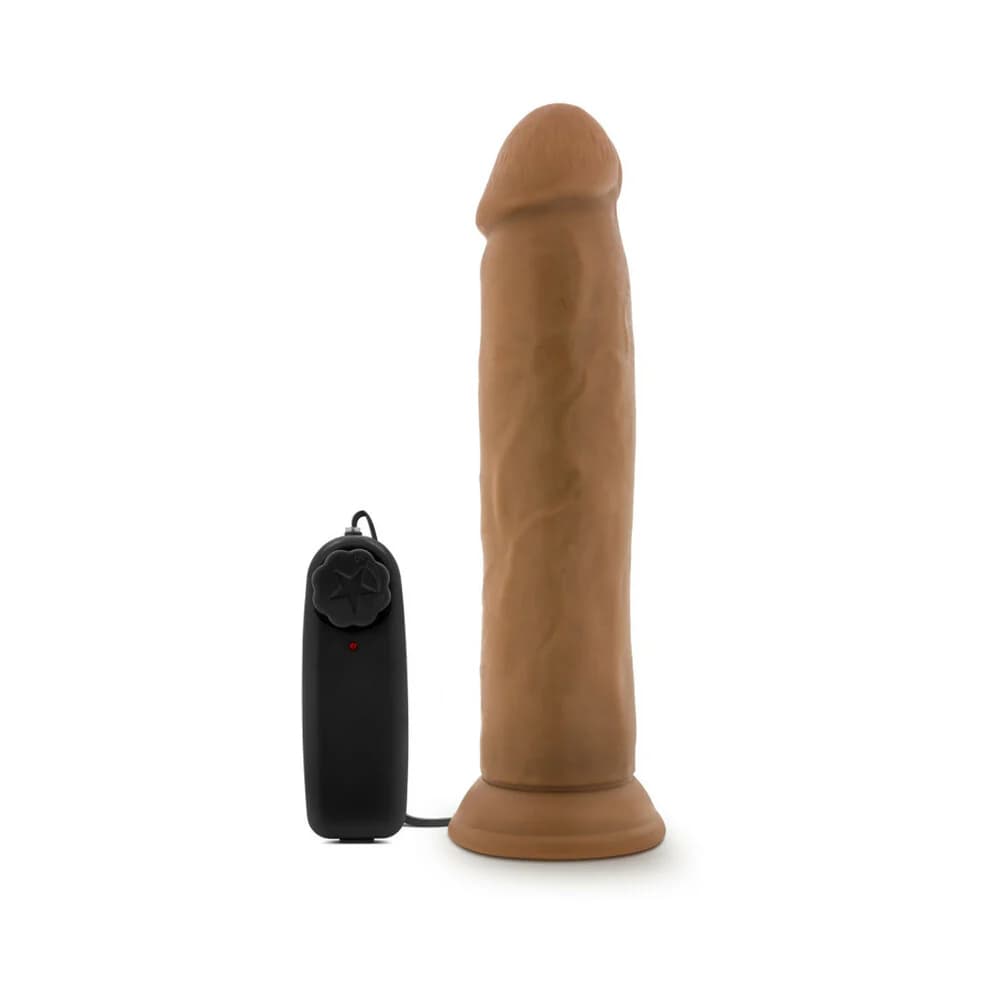 Dr. Skin Dr. Throb Realistic 9.5 in. Vibrating Dildo Tan thumbnail
