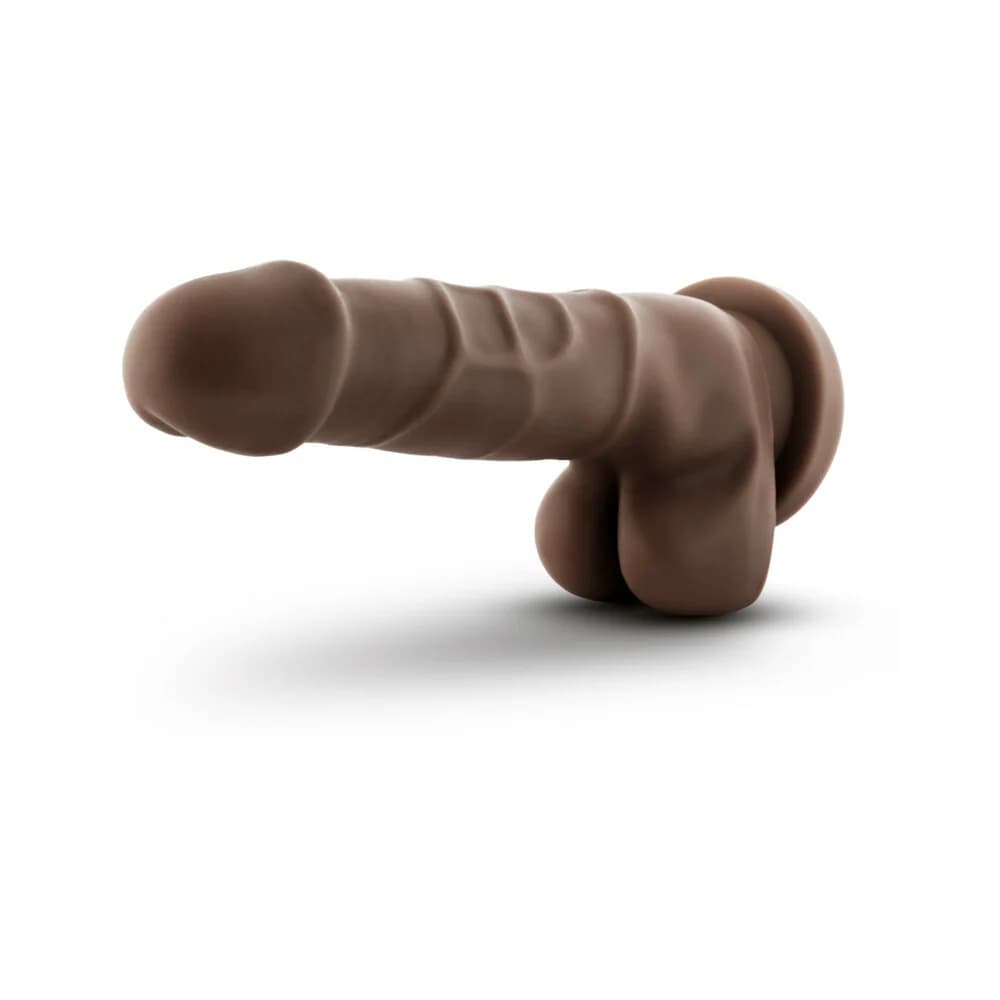 Dr. Skin Basic 7 Realistic 7.75 in. Dildo with Balls Brown thumbnail