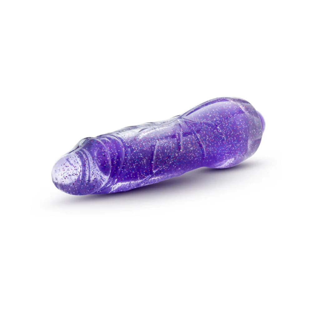 Glow Dicks Molly Color Changing 8 in. Vibrating Dildo Glitter Purple thumbnail