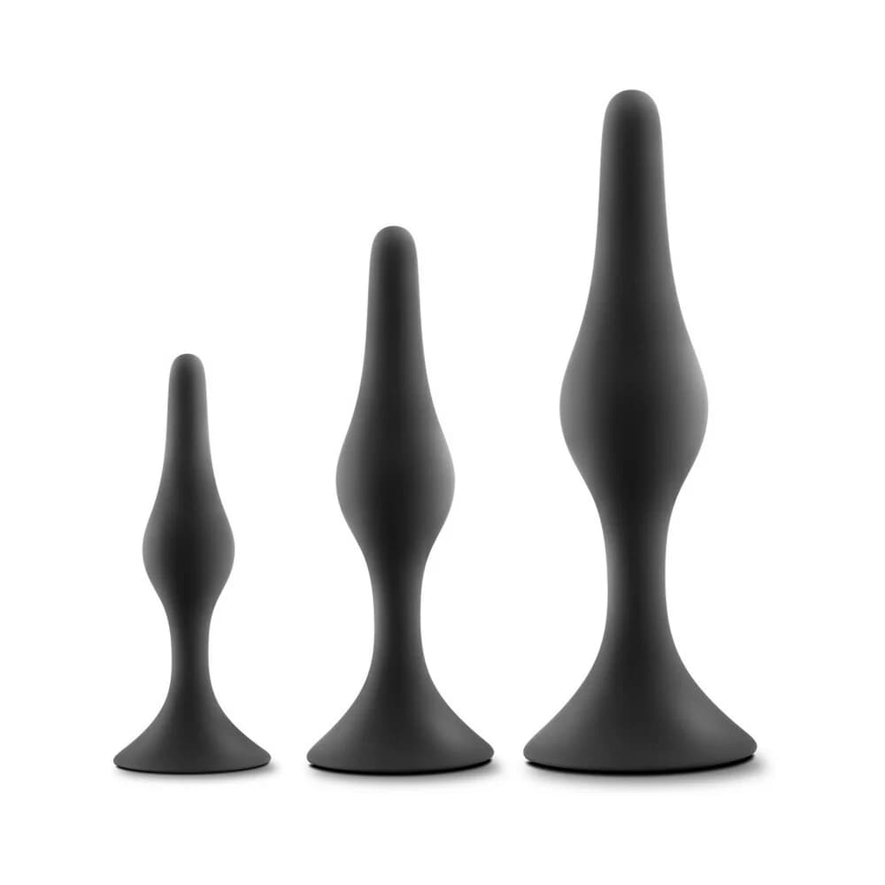 Luxe 3-Piece Silicone Beginner Plug Kit Black thumbnail