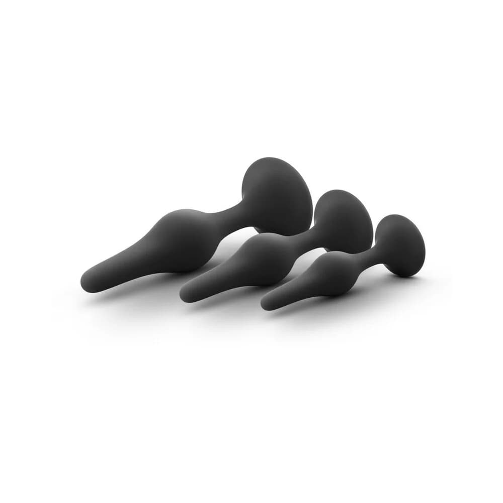 Luxe 3-Piece Silicone Beginner Plug Kit Black thumbnail