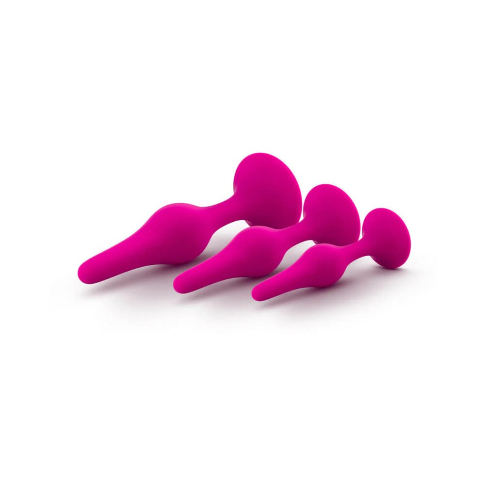 Luxe 3-Piece Silicone Beginner Plug Kit Pink thumbnail