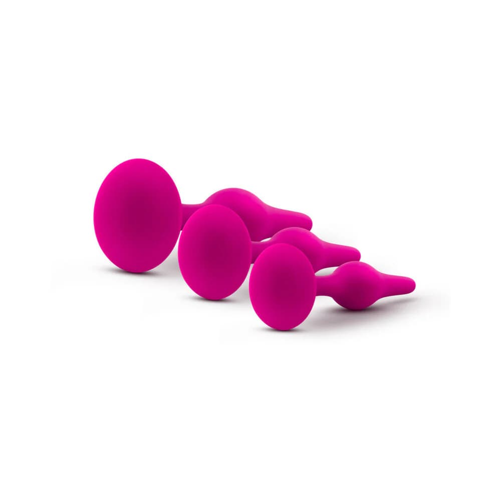 Luxe 3-Piece Silicone Beginner Plug Kit Pink thumbnail